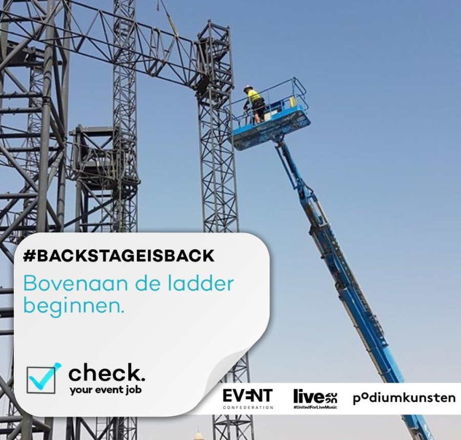 #backstageisback: campagne rond werken in de eventsector