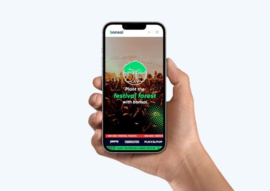 Belgische topfestivals dragen samen met groene betaalapp bonsai bij aan een gezondere planeet