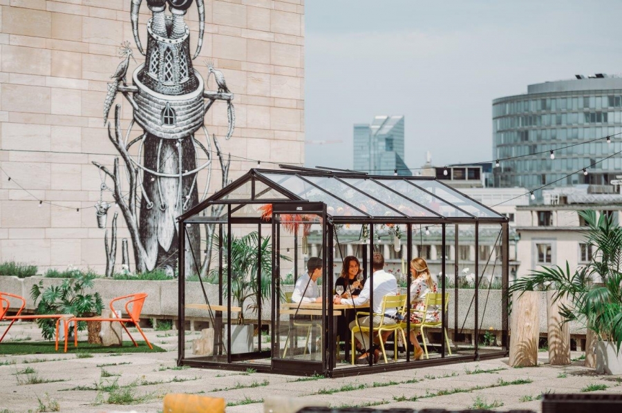 Culinair concept 'Serre' strijkt neer op het dak van de Koninklijke Bibliotheek
