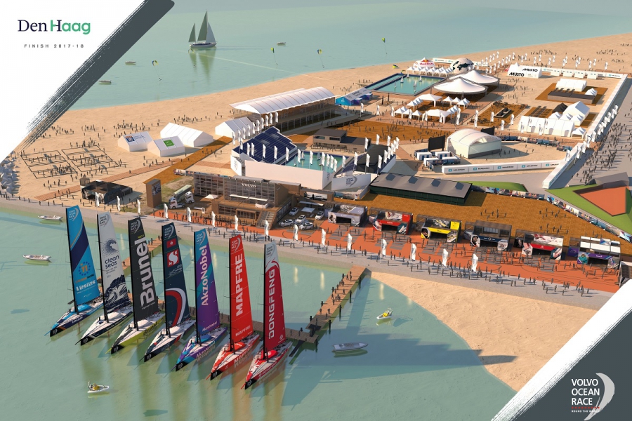 Losberger De Boer Officiële leverancier voor Volvo Ocean Race Finish Den Haag