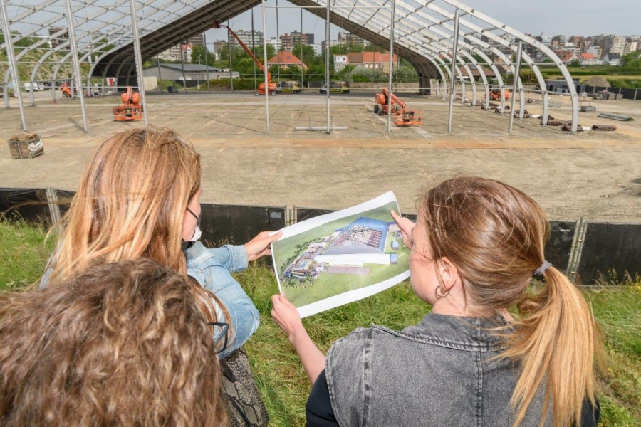 La Pop-Up Arena de Middelkerke prend forme