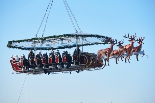 Volez gratuitement à bord du véritable traineau du Père Noël