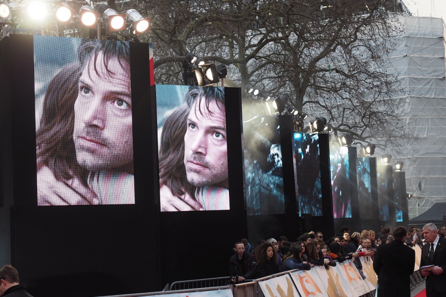 Les panneaux vidéo de Chauvet Professional à la première britannique de Batman V Superman