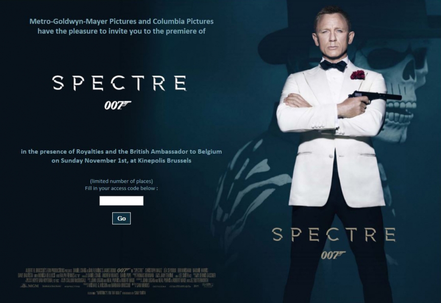 Abusol assure l’accueil lors de la première belge de Spectre