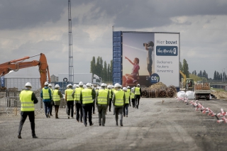 Persconferentie nieuw revolutionair distributiecentrum Van Marcke